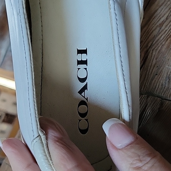 COACH SUEDE LEATHER SLIP-ON SNEAKERS - Picture 5 of 9